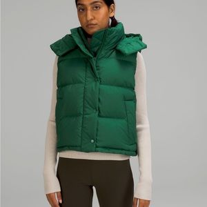 NWT Lululemon wunder puff cropped vest size 6